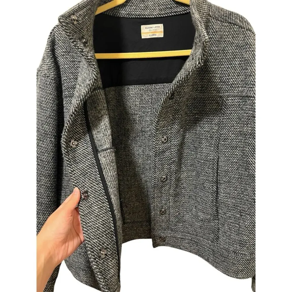 Marine Layer Asheville Jacket XL Black Heather